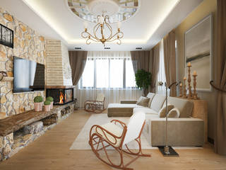 Загородный дом в г. Истра, lesadesign lesadesign Modern Living Room