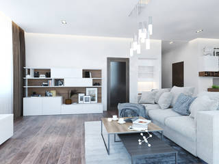 дизайн квартиры в современном стиле 92кв.м., lesadesign lesadesign Living room