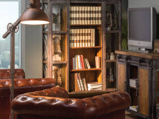 Librerie industrial legno e ferro, nuovimondi di Flli Unia snc nuovimondi di Flli Unia snc Living room