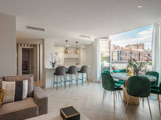 Reforma integral en Distrito de Chamartín, C/. Corazón de María (Madrid), Simetrika - Reformas Integrales en Madrid Simetrika - Reformas Integrales en Madrid Classic style living room