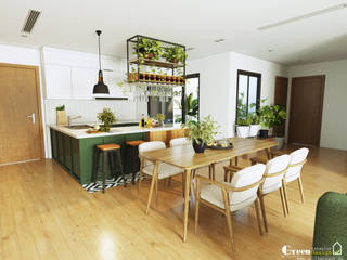 RỪNG MƯA NHIỆT ĐỚI – CĂN HỘ SEASONS AVENUE KHOE SẮC NGÀY HÈ, Green Interior Green Interior Modern dining room