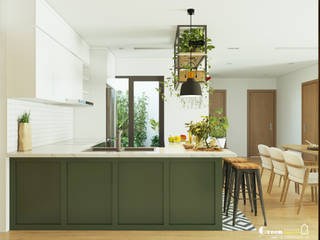 RỪNG MƯA NHIỆT ĐỚI – CĂN HỘ SEASONS AVENUE KHOE SẮC NGÀY HÈ, Green Interior Green Interior Modern kitchen