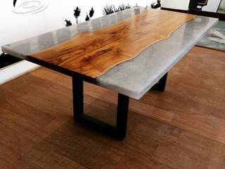 Resin Table, Dezine World Dezine World Other spaces لکڑی Wood effect