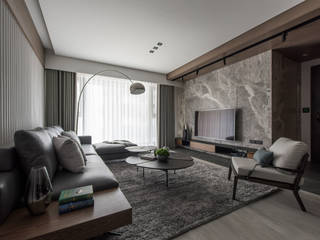 桃園龜山福樺閱嚴宅案, 泱禾設計 泱禾設計 Modern living room