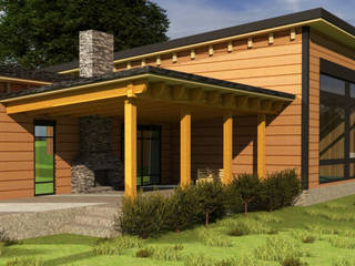 Diseño Cabaña de madera, CEC Espinoza y Canales LTDA CEC Espinoza y Canales LTDA Houten huis