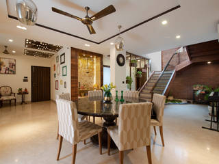 C-40, Vasant Villas, Delhi, Desigent Design Studio Desigent Design Studio Modern dining room