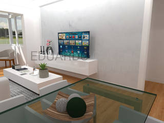 APARTAMENTO T2, Eduardo Coelho Arquitecto Eduardo Coelho Arquitecto Modern living room