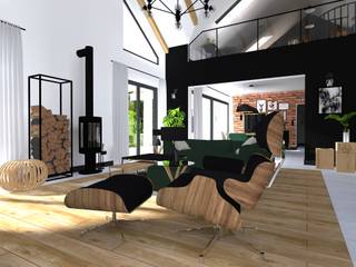 Projekt domu jednorodzinnego , KADA WNĘTRZA S.C. KADA WNĘTRZA S.C. Living room