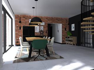 Projekt domu jednorodzinnego , KADA WNĘTRZA S.C. KADA WNĘTRZA S.C. Industrial style dining room