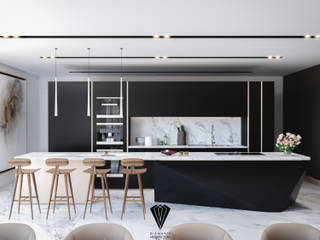 Casa V-16, Diamante Arquitectura Diamante Arquitectura Built-in kitchens