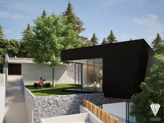Casa V-16, Diamante Arquitectura Diamante Arquitectura Jardines en la fachada