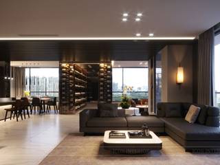 Nóng bỏng như THIẾT KẾ CĂN HỘ "KHỦNG" LANDMARK 1!, ICON INTERIOR ICON INTERIOR Modern Living Room
