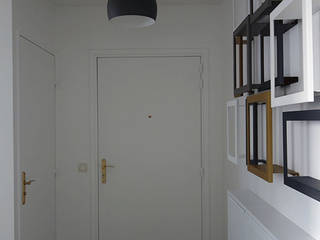 Rénovation Appartement Asnieres-sur-Seine, Nuance d'intérieur Nuance d'intérieur Koridor & Tangga Modern
