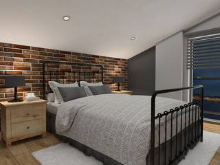 Villa Cesur , PRATIKIZ MIMARLIK/ ARCHITECTURE PRATIKIZ MIMARLIK/ ARCHITECTURE Modern style bedroom Beds & headboards