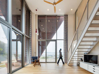 파주 서패동 단독주택, 큐제이아키텍쳐 QJARCHITECTURE 큐제이아키텍쳐 QJARCHITECTURE Moderne woonkamers Beton