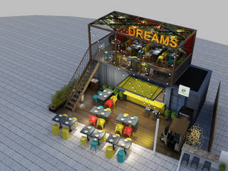 Container Restaurant In Gurugram, Space Interface Space Interface Commercial spaces
