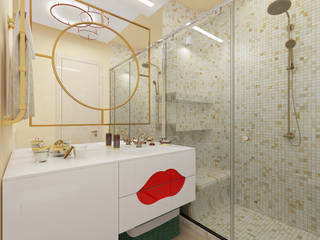 Душевая комната для гостевой квартиры, Дом Мечты Дом Мечты Minimalist style bathroom Copper/Bronze/Brass