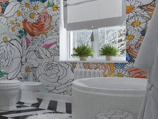 Ванная комната в цветах, Дом Мечты Дом Мечты Salle de bain originale