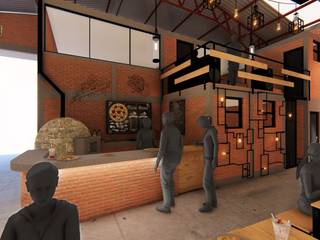 Cúster Gastronómico - Bodega 20, Arquitectura AD Arquitectura AD モダンデザインの ダイニング