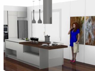 Progettazione foto realistici/render, L&M design di Cinzia Marelli L&M design di Cinzia Marelli Built-in kitchens MDF