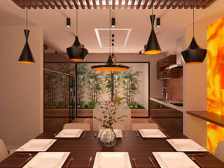 EB 54 Casa Habitación , Proyecto 3Catorce Proyecto 3Catorce Salas de jantar modernas