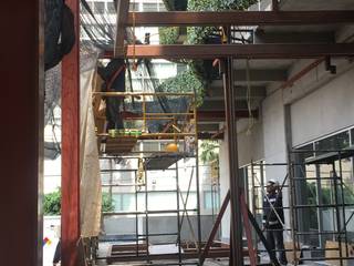 Pergolas Shell Popocatépetl, Rado Construye Rado Construye Balcones y terrazas de estilo industrial Hierro/Acero