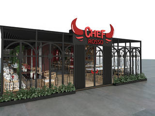 Chef Rosso Restaurant Tasarımı - Mersin, Rengin Mimarlık Rengin Mimarlık Commercial spaces