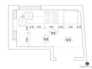 Proyecto Charcas, Tumburus Lucas - Diseño y Arquitectura Interior Tumburus Lucas - Diseño y Arquitectura Interior ห้องครัวขนาดเล็ก ไม้เอนจิเนียร์ Transparent