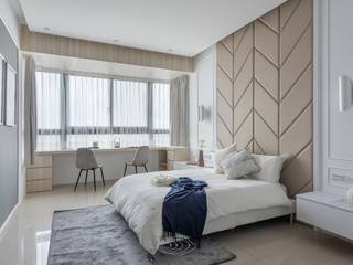 水波 ‧ 靜謐, 層層室內裝修設計有限公司 層層室內裝修設計有限公司 Modern style bedroom