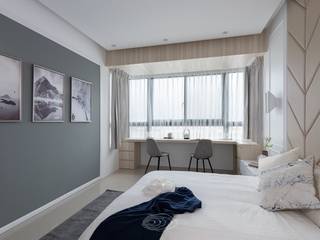 水波 ‧ 靜謐, 層層室內裝修設計有限公司 層層室內裝修設計有限公司 Modern Bedroom
