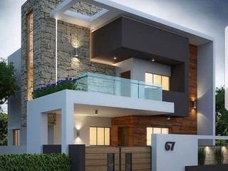 Residence at Meerut, Grey-Woods Grey-Woods Bungalow Stein Grau