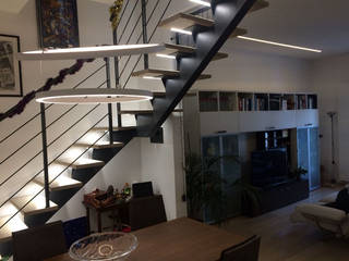 Ristrutturazione di un appartamento su due livelli in Corso Vercelli a Milano, F.lli Migliari Snc F.lli Migliari Snc Stairs