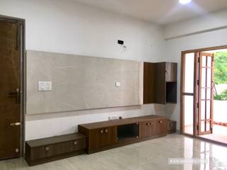 Dr. Kuppuraj Residence @ Coimbatore, Olive Architecture Studio Olive Architecture Studio Minimalist living room Plywood