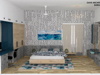 Mrs. Nirmala Residence @ Coimbatore, Olive Architecture Studio Olive Architecture Studio Small bedroom Plywood