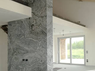 Parete in marmo Arabescato nero interna, Canalmarmi e Graniti snc Canalmarmi e Graniti snc Walls Marble