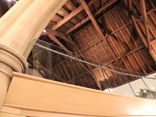 Glass balustrades and mezzanine floor in church , Ion Glass Ion Glass Pasillos, vestíbulos y escaleras de estilo minimalista Vidrio