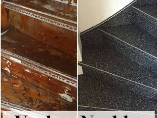 Holztreppe mit Steinteppich neu belegen , Steinteppich der Balkon & Terrassenbelag deutschlandweit Steinteppich der Balkon & Terrassenbelag deutschlandweit Treppe Marmor Grau