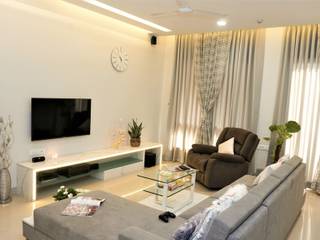 3BHK, Raheja Vistas, NIBM road, Design Evolution Lab Design Evolution Lab Minimalist living room