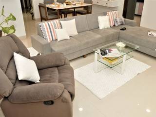 3BHK, Raheja Vistas, NIBM road, Design Evolution Lab Design Evolution Lab Minimalist living room