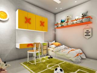 3BHK, Nyati Ambiance, Undri, , Design Evolution Lab Design Evolution Lab Modern style bedroom