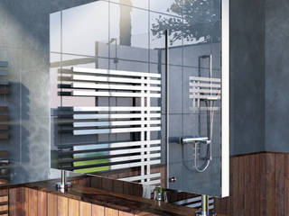 Raumteilerspiegel nach Maß, Ambience Design GmbH Ambience Design GmbH 現代浴室設計點子、靈感&圖片