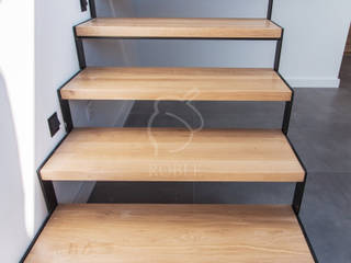 Apartament w stylu nowojorskim, Roble Roble Stairs Wood Wood effect