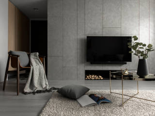 柔和暉調, 引裏設計 引裏設計 Modern living room