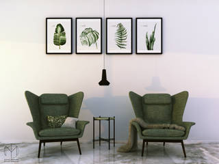 Corner set Interior, Davide Manfreda Davide Manfreda Soggiorno minimalista