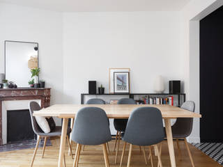 CHAMPIONNET, Mon Plan d'Appart Mon Plan d'Appart Scandinavian style dining room Wood Wood effect