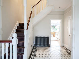 residential West London, Cayford Design Cayford Design Classic style corridor, hallway and stairs Tiles