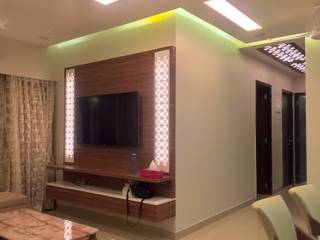 wadhwa platina 3bhk Design, The inside stories - by Minal The inside stories - by Minal Living room پلائیووڈ