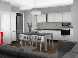 Appartamento a Milano, L&M design di Cinzia Marelli L&M design di Cinzia Marelli Small kitchens