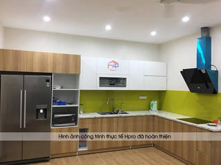 Công trình tủ bếp acrylic kết hợp laminate nhà chị Hương - Số 25 Ngõ 50 Trung Văn, Nội thất Hpro Nội thất Hpro مطبخ