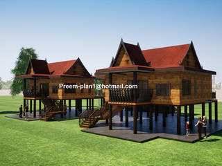 เรือนไทย, รับเขียนแบบบ้าน&ออกแบบบ้าน รับเขียนแบบบ้าน&ออกแบบบ้าน Wooden houses